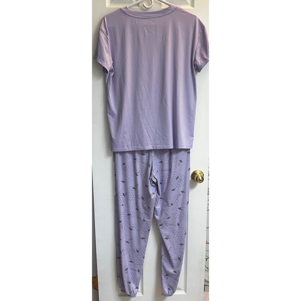 Joyspun Women Lavender Sweet As Can Bee Pajama Set Top Joggers Small 4-6 JS14325 - Picture 2 of 9